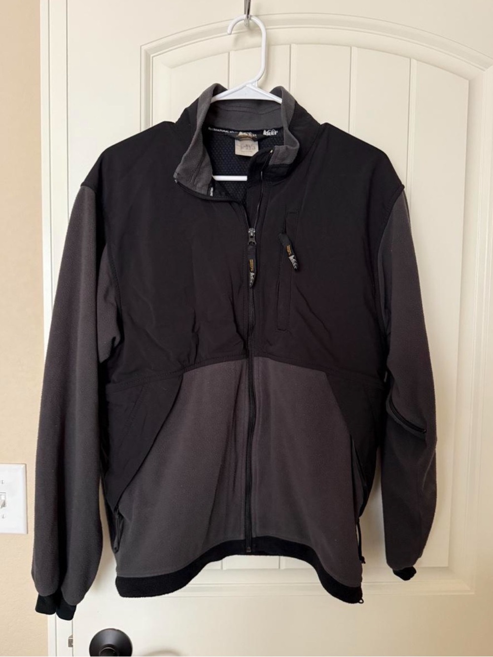 REI Black and Dark Gray Fleece Jacket